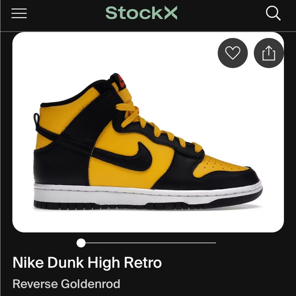 Nike Dunk High Retro Sneakers - Black and Gold